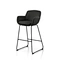 Black metal bar chairs